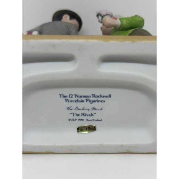 Danbury Mint Figurine The 12 Porcelain Figurines The RIVALS Norman Rockwell - Picture 4 of 7